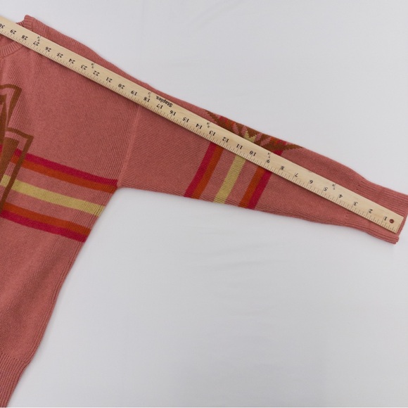 Pendleton Women's Harding Graphic Cotton Pullover Sweater Faded Rose Size M EUC - Picture 6 of 16